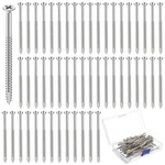100 Pack Satin Nickel Wood Screws #9 Extra Long Heavy-duty Hinge For D.... Fixed Price $25.32.