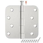 Hosom 3 Rounded Door Hinges 4 Inch 5/8'' Radius Pack, Brushed Nickel. Fixed Price $21.99.