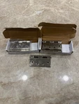 Emtek 92014 US14 Pair Of 4" X Square Steel Heavy Duty Hinges Polished Nickel. Fixed Price $45.00.