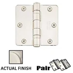 Emtek 3-1/2" X 1/4" Radius Steel Ball Bearing Door Hinge Satin Nickel. Fixed Price $15.00.