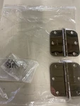 Emtek 91033US14 3.5"X3.5"X2.2MM Plain Bearing Door Hinge- Polished Nickel. Fixed Price $13.82.