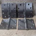 Brushed Steel Butt Hinges 4IN Silver 4-PACK For Internal Doors. Fixed Price $25.00.