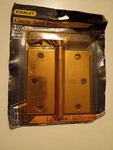 Stanley Classic Solid Brass Door Hinge 3 1/2" 80-0100. Fixed Price $10.00.