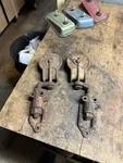 Antique Old Myers Cast Iron Farm Barn Door Rollers Hangers Pulleys Pair Set Usa. Fixed Price $199.99.