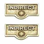 Switch Plate Tags "indirect" Name Signs Labels Brass Pack Of 2 Renovators Supply. Fixed Price $27.99.