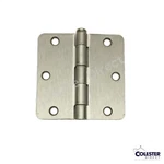 QTY30 Satin Nickel Interior Door Hinge 3.5" With 1/4" Corner Radius 1/2 Inches. Fixed Price $34.99.