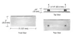 Crl Brushed Nickel Square 180 Degree Glass-to-glass Clamp. Fixed Price $21.00.