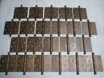 Antique Stanley Sweetheart Ball Tipped 4 1/2" Hinge Pair With Screws. Fixed Price $69.99.