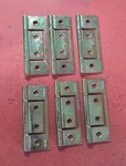 Vintage 1980 Lot Of 6 Stanley Non Mortise 3 Hinges Brass Plated (no Screws). Fixed Price $20.00.