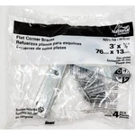 National Hardware Steel Flat Corner Braces N226-738 0.5" X 3" 4 Pack. Fixed Price $9.50.