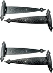 Black Colonial Flush Surface Mount Strap Hinge With Screws. Fixed Price $25.99.