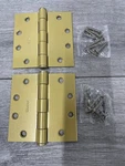 Lot Of 3 Emtek 92015US4 4.5" Square Mortise Hinge Pair - Satin Brass. Fixed Price $39.99.