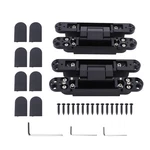 7" Heavy Duty Door Hinges Black Concealed 180 Degree Hidden Hardware 2PC Set. Fixed Price $37.60.