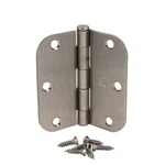 Hager Satin Nickel 5/8" Radius Corner Residential Hinge 3.5" X 2-PACK. Fixed Price $12.45.