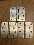 Penrod Door Hinges, Satin Nickel, Ball Bearing 4 Inch With 5/8 Radius, 3 Pa. Fixed Price $25.00.