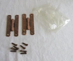 Vintage Mckinney Flush Hinges Hammered Copper 3 X 1/2 Cupboard Cabinet Nos. Fixed Price $10.75.