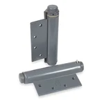 Spring Hinge, Steel, Full Mortise Mounting, Leaf W X 4 1/2 H, Gray. Fixed Price $18.79.