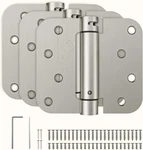 Hosom 3 Pack 4" Self Closing Spring Door Hinges 5/8" Radius Brushed Nickel. Fixed Price $25.99.
