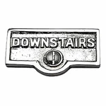 Switch Plate Tags "downstairs" Name Signs Labels Chrome Brass Renovators Supply. Fixed Price $14.99.