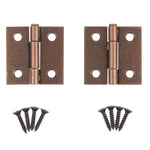 Antique Copper Butt Hinges 1/2 Inch Pack Of Cabinet Door Removable Pin. Fixed Price $19.48.