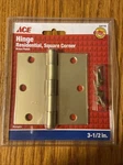 Ace Hinge Residential, Square Corner Brass Finish 3-1/2 # 5297155. New Sealed. Fixed Price $6.99.