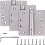 3 Pack - 4"X4" Self Closing Door Hinges, Spring Loaded For Interior & .... Fixed Price $59.03.