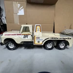 Vintage Nylint Pressed Steel Tow Truck, Race Team, Short Track Stocker - 1980. Fixed Price $30.00.