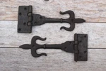 Vintage French Style Heavy Cast Iron Rustic Gate Door Farmhouse Hinges 2PCS. Fixed Price $99.00.