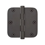 Emtek 9102319 Black 3-1/2" Duty Radius Corners Plain Bearing Mortise Hinge Pair. Fixed Price $16.95.