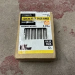 Everbilt Squeak Free Door Hinges 12 Pack 3-1/2" X 5/8" Radius Satin Nickel. Fixed Price $13.99.