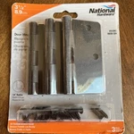 Door Hinges National Hardware N830-324 1/4" Round Corner 3.5" 3-PACK. Fixed Price $10.00.
