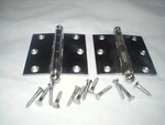 Antique Lawrence Ball Tipped 3" X Chrome Hinge Pair. Fixed Price $22.49.