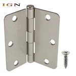 2.2 Mm 3.5*3.5IN 1/4" 3-1/2 Inch Satin Nickel Iron Hinges High Quality 30 Pcs. Fixed Price $32.75.