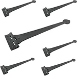 18" Black Wrought Iron Strap Hinges With Hardware - Set Of 6. Fixed Price $354.99.