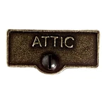 Switch Plate Tags "attic" Name Signs Labels Cast Brass Board Renovators Supply. Fixed Price $14.99.