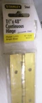 Stanley 1/2" X 48" Plated Bright Brass Piano Hinge Kit P/n: 47-1530 (nos). Fixed Price $99.99.