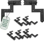 Heavy-duty Black Wrought Iron Shutter Hinges Pairs, 6.5 Inches. Fixed Price $299.99.