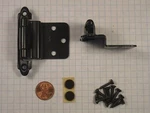 Harris #IP105-BE Cabinet Hinges, Black Baked Enamel, Self-closing, 3/8" Offset. Fixed Price $5.95.