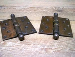 Antique Vintage Stanley Sweetheart 5" Heavy Cannon Ball Door Hinges Pat. 1922. Fixed Price $39.95.