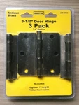 3-1/2" Door Hinge Pack Antique Brass Project 1/4 Radius 225-3852. Fixed Price $14.99.