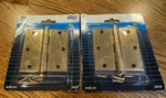 Lot Of National Hardware N195-685 V513 3-1/2 Solid Brass Removable Pin Hinges. Fixed Price $22.00.