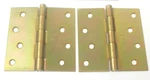 (6) Hager Hardware 4 Inch Residential Brass Tone Door Hinges With Screws. Fixed Price $28.00.