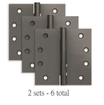 Schlage Pack Of Six 4" Square Corner Plain Bearing Mortise Hinges. Fixed Price $24.95.