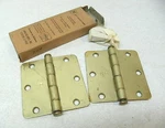 Nos Vintage Hinges Usa Lawrence SC2514DB 3-1/2" X Dull Round Corner. Fixed Price $7.00.