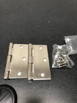 Emtek 91013US15 Square Mortise Hinge, Satin Nickel (pair, 3.5"X3.5"). Fixed Price $13.03.