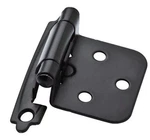 Pair Variable Overlay Flat Black Self Closing Hinge (H0103AZ-FB-O3). Fixed Price $5.76.