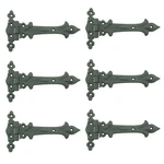 Black Wrought Iron Door Strap Hinge 7" Spear Tip Flush Mount Pack Of 6. Fixed Price $93.99.
