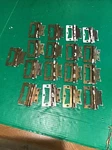 Lot Of 17 4" Fastinge "no-mortise" Brass Door Hinges, Chiseling Vintage. Fixed Price $34.95.