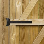 Nuvo Iron SH12BLK Black Heavy Duty Rectangular Strap Gate Hinge Inch. Fixed Price $37.02.