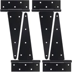Heavy Duty 12" T-strap Hinges Rustproof Black Tee (4 Pack). Fixed Price $83.99.